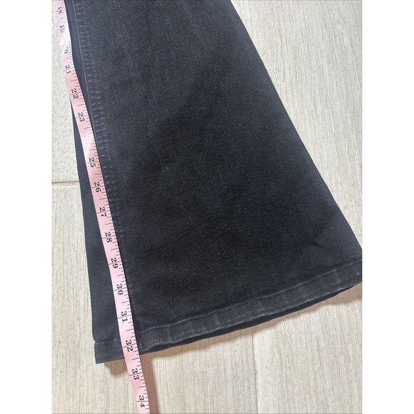 Anthropology Ella Moss Pull On Flare Jeans Black Size 25 Stretch Hippie Boho - Picture 5 of 7